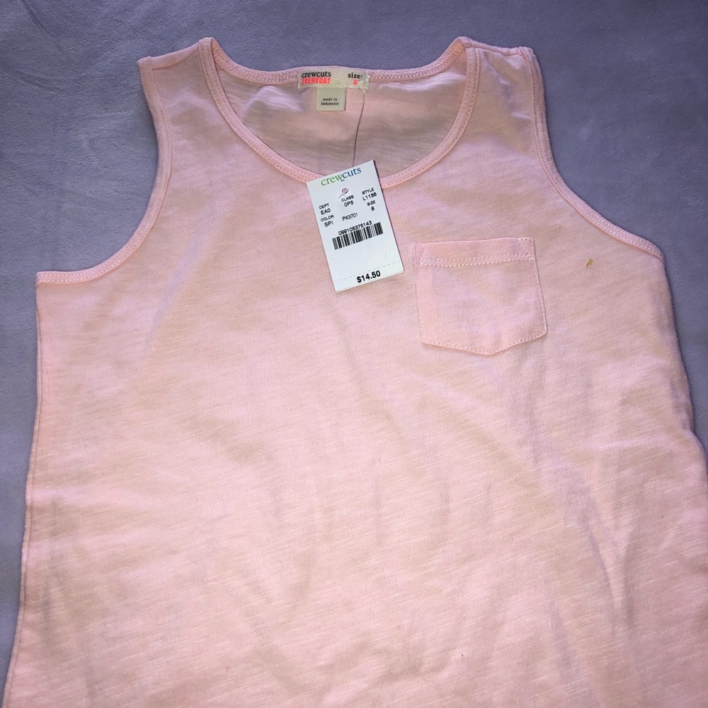 Crewcut Girls pink tank top.